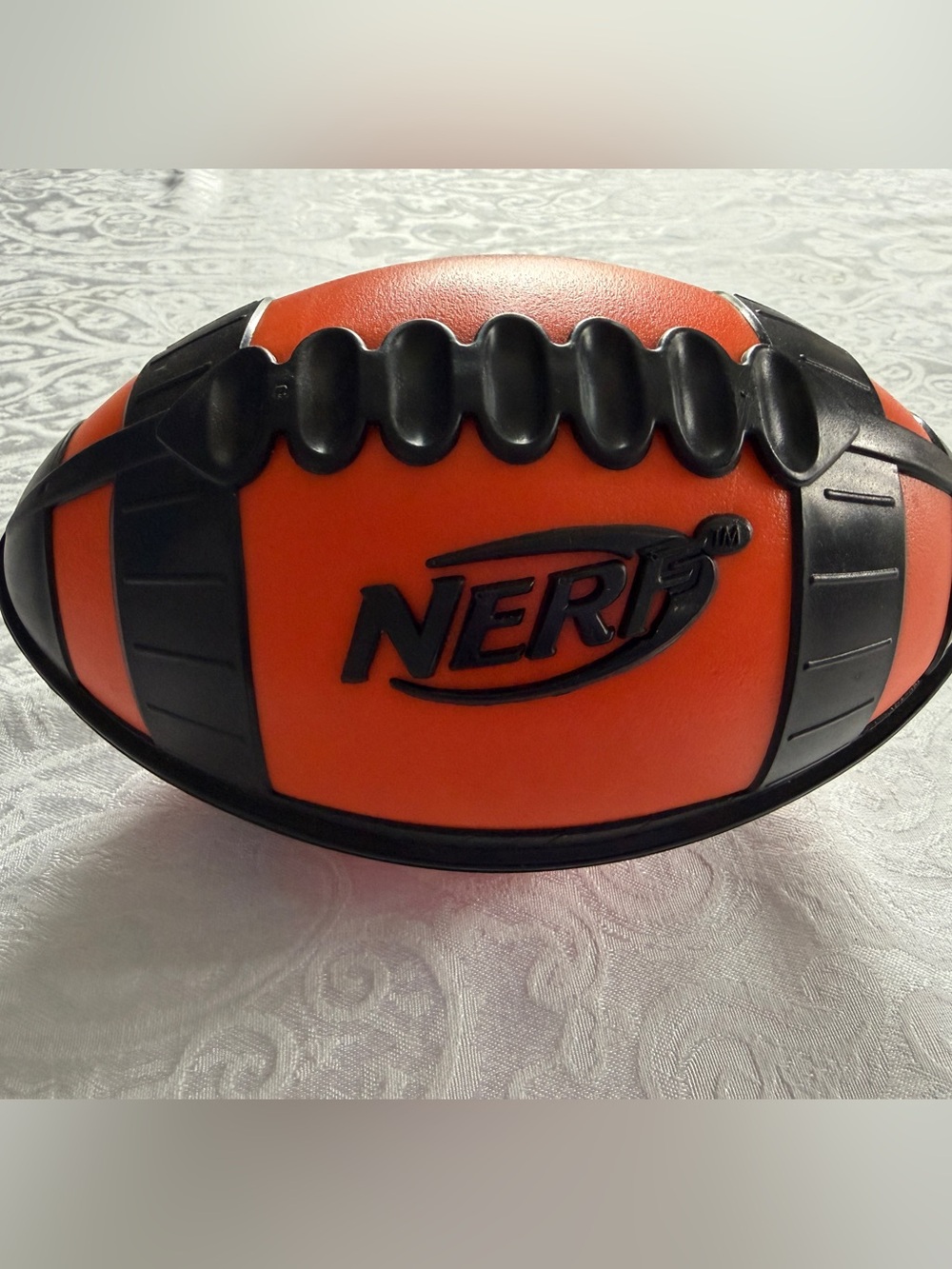 Nerf Orange and Black Foam Football - Grip Laces